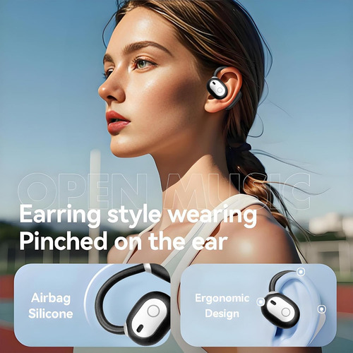 Auriculares Deportivos Inalámbricos Oído Abierto Bluetooth 5.4 HiFi – Lesiri M80 con Micrófono Integrado para Gaming, Deportes, Llamadas y Música