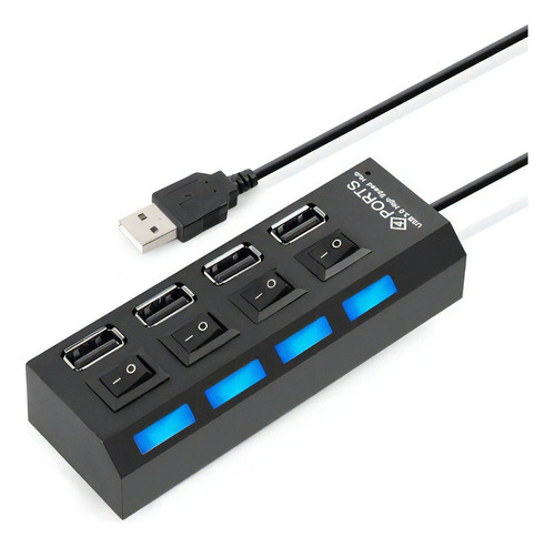 Hub 4 Portas Usb 3.0 Para Pen Drive Tv Mouse Teclado