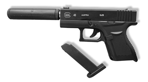 Fusil Pistola Glock C43+ Paintball Airsoft-gun + Silenciador