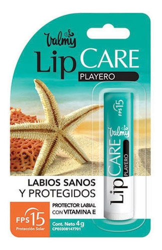 Protector Labial Lip Care Valmy Playero Brillo Maquillaje