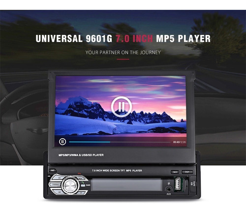 Imagen 6 de 7 de Auto Radio Pantalla Rectractil 7'' Mp5 Importado
