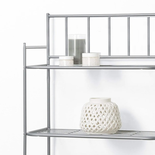 Imagen 4 de 7 de Mueble Organizador De Baño Tres Estantes Metal # Sobre Mochila Repisa Inodoro