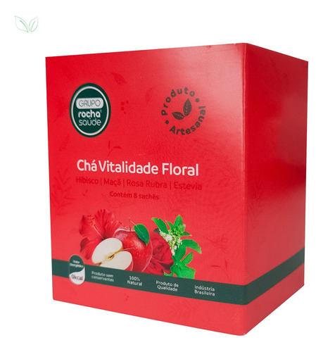 Blend Chá Vitalidade Floral Sache 8 Unidade Alta Qualidade