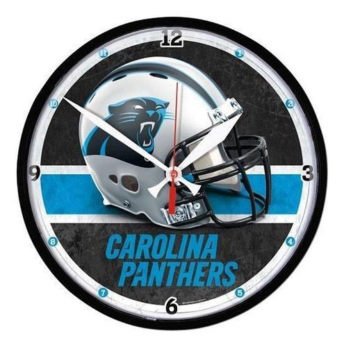 Relógio De Parede Nfl Carolina Panthers 32cm