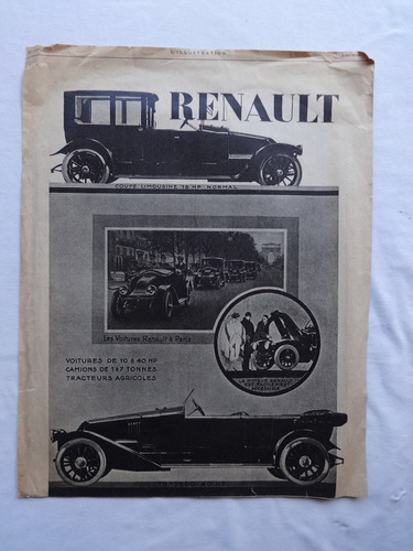 Antigua Publicidad Renault Limousine Coupe Voiture Catalogo