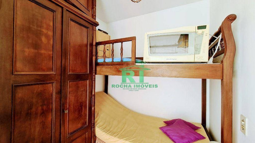 Imagem 16 de 19 de Apartamento Na Praia, Vista Para O Mar, Sacada, 2 Dormitórios + Dependência De Empregada, 1 Vaga De Garagem, Pitangueiras, Guarujá/sp - Ap5529