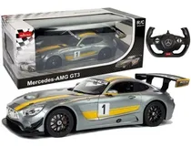 Comprar Auto Mercedes Benz Amg Gt3 Radio Control Esc 1.14 Enorme! Color Gris y con franjas amarillas