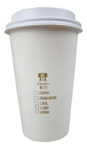 Vasos Café Bebida Caliente 6oz 500pz C/tapa Impresos 1 Tint