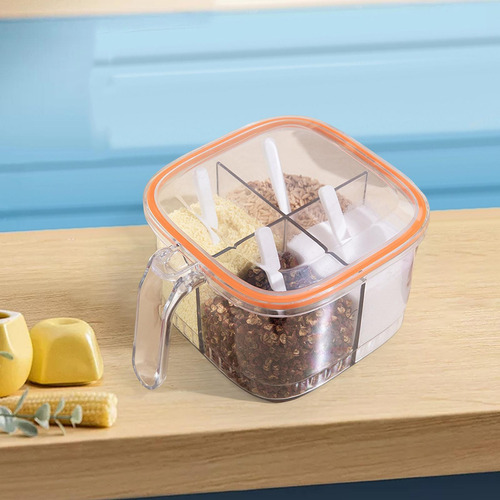 Caja De Condimentos 4 Compartimentos De Almacenamiento Botes