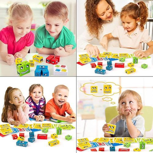 Niños Juguetes Educativos Emoción Cambiar Bloques Expresione