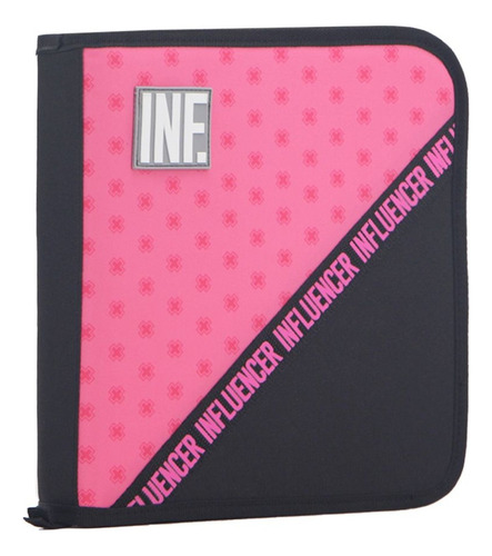 Carpeta Influencer Nro. 3 Poliéster 100% C/ Bolsillos Red Inf 68.1506.2 Negro/fucsia