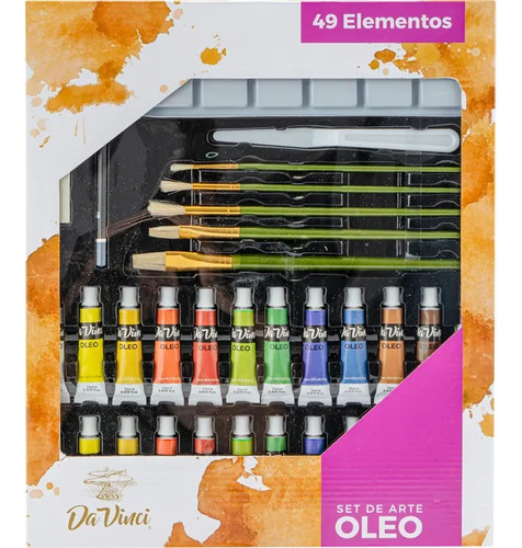 Set De Arte Oleos Con 49 Piezas