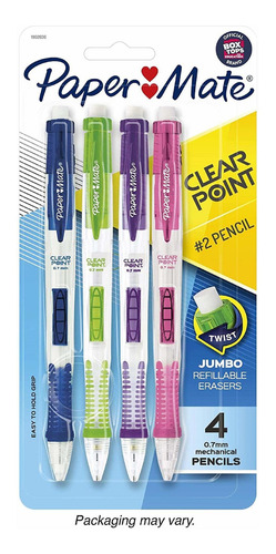 Portaminas 0.7mm Paper Mate Clear Point Fashion Assorted Col