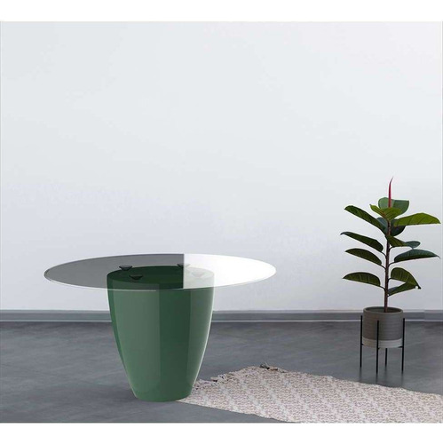 Base Para Mesa De Centro Redonda Moly Verde Alecrim