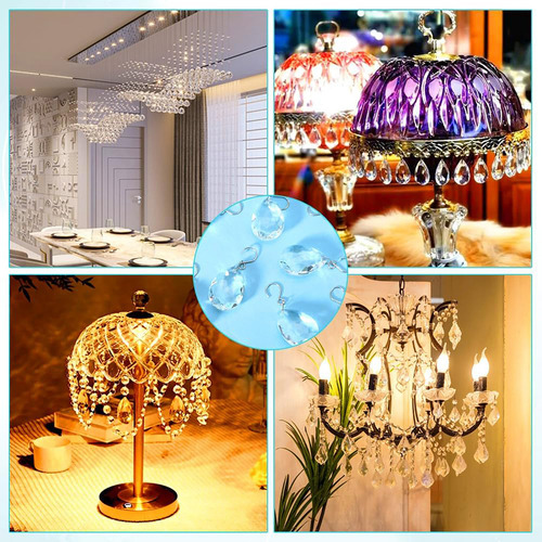 Decoración Navideña De Cristal Transparente En Forma De Lágr