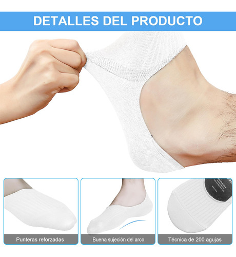 Calcetines Invisibles Para Hombre De Algodon, 12