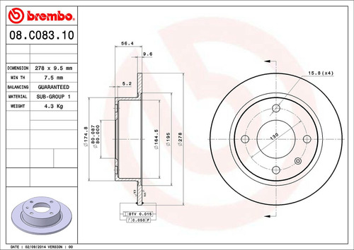 2 Discos De Freno Delanteros Volkswagen Sedan 2001 1.6l