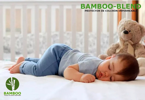 Cubre Colchon Forro Impermeable Bambu Queen Size Suave