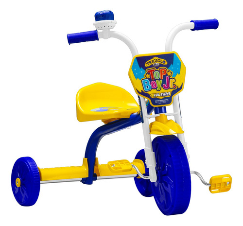 Triciclo Infantil Motoca Velotrol Menino Menina Ultra Bikes Cor Azul/Amarelo