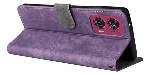 Funda Para Teléfono Motorola Edge 50, Cartera, Piel, Tarjetero, Soporte Para Muñeca, Funda De Teléfono
