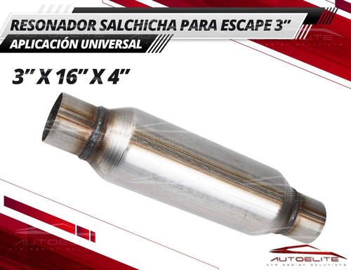 Imagen 2 de 10 de Resonador Deportivo Para Escape 3in Acero Acd Performance