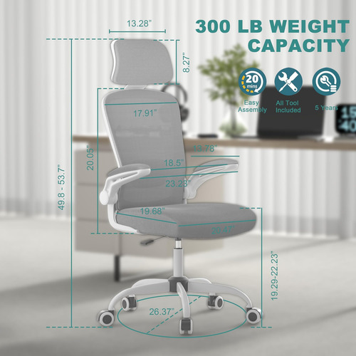 Silla De Oficina De Mimoglad, Silla De Escritorio Ergonómica