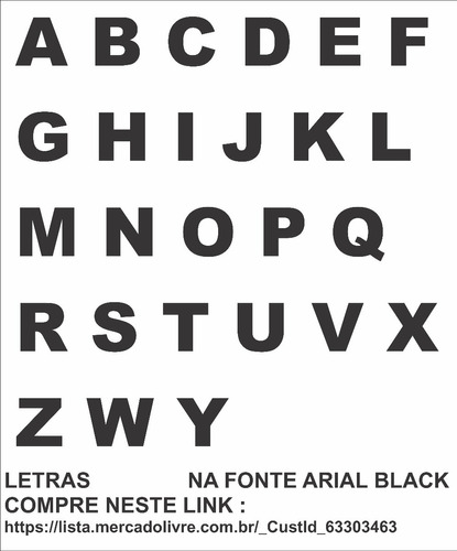 19 Letras Com 40 Cm Acrilico Branco Ou Preto 2mm Espessura 