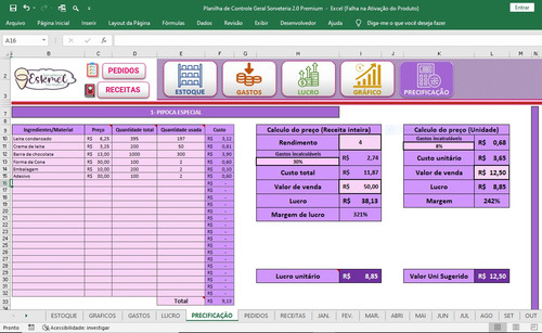 Planilha Excel Sorveteria: A Ferramenta Que Vai Te Fazer Eco
