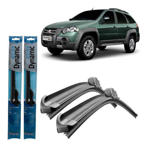 Juego Kit Escobillas Fiat Palio Adventure 2011 2012 2013 F3