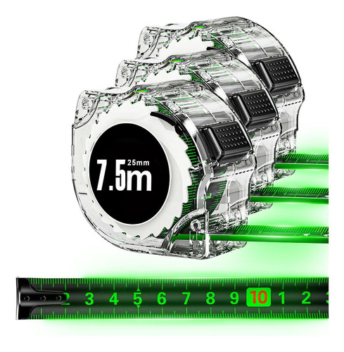 Flexómetro Para Ingenieros, Mxfxw-012, 3 Pzas, 7.5mx25mm, Ab