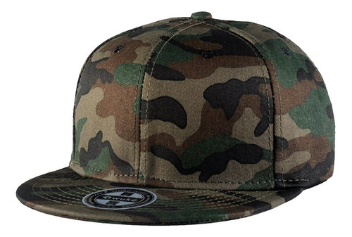 Tesoon Gorra De Camuflaje Con Visera Plana Lisa De Dos Tonos