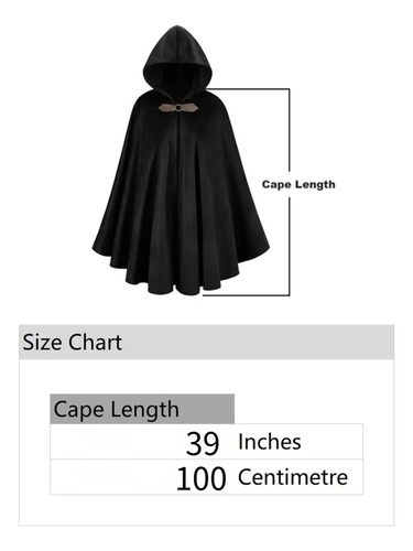 Capa De Terciopelo Con Capucha Capelet Disfraz De Halloween