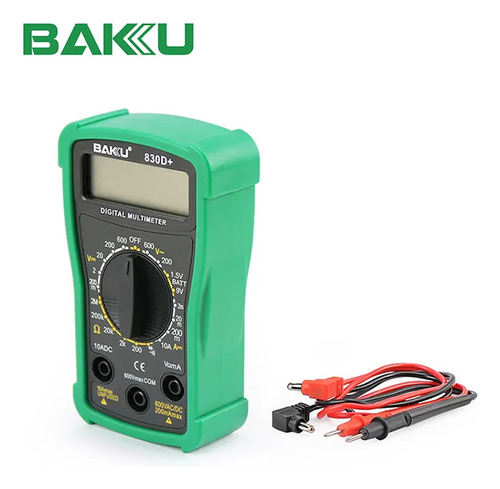 Tester Multimetro Digital Baku Bk-830d+ Cable + Bateria