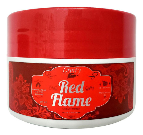 Máscara Matizadora Color Mask Red Flame Livity 250 G