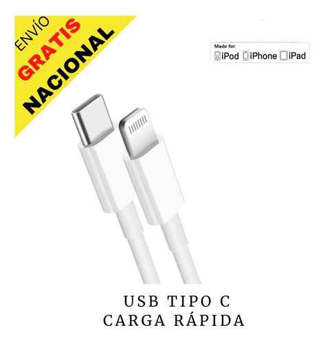 Usb C Lightning Cable 1.83 Metros Apple Mfi Certified Fast 