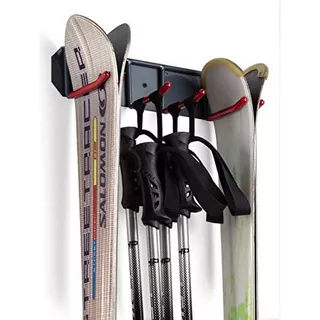 Wall Mounted Rack Organizer For Skis And Poles Heavy Du...