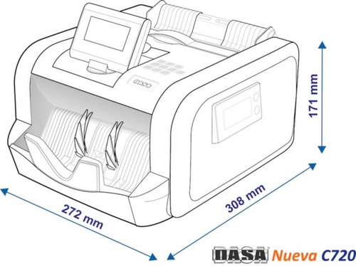 Imagen 4 de 5 de Contadora Billetes Dasa 720 Pro Detecta Falso Maquina Contar