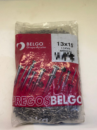 Prego Polido Ardox Torcido Espiral 13x15 Sem Cabeça Belgo Comprimento 34 Mm Diâmetro Nominal 2 Mm