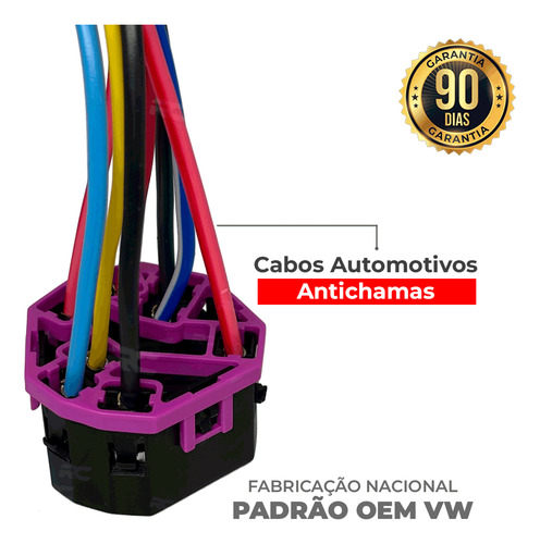 Chicote Comutador Ignição Fox Golf Bora Audi A3 A4 8 Vias