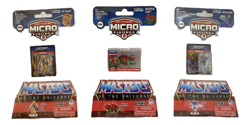 Pack De 3 Figuras World Smallest Master Of The Universe (Usado)
