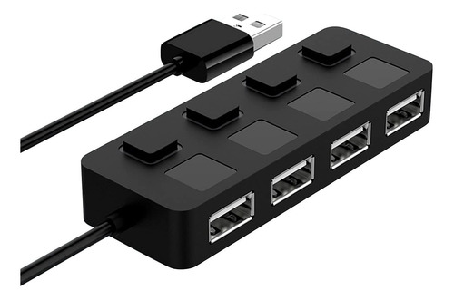 Aplique Usb 2.0 Hub Multi Splitter 4 Puerto Expansor Multipl