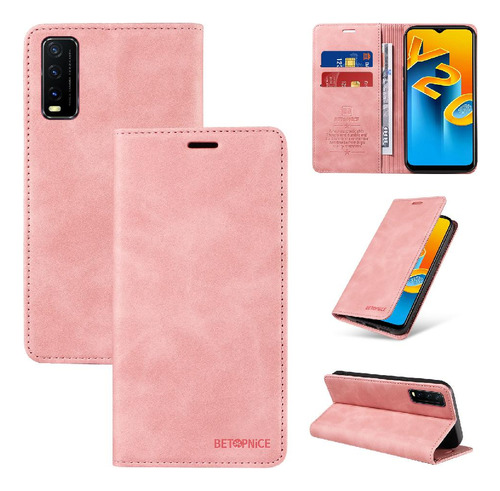 Funda Para Vivo Y20/y20i/y20s/y12s Folio Cartera Pu Cuero