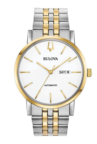 Reloj Bulova Hombre 98c130 Acero Automático Clásico Calendar