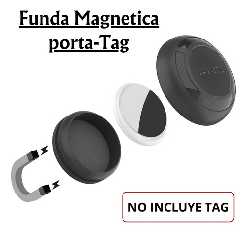 Airtag Guardian Localizador Para Ios Apple Iphone + Funda Vehiculo (tag Negro)