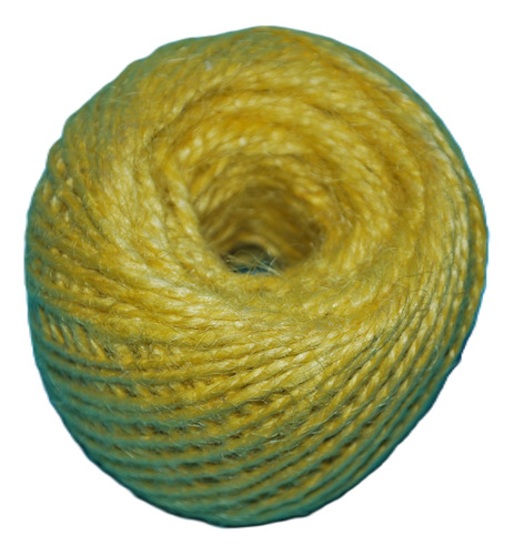 5 X Ovillo Hilado Cañamo Yute Amarillo 1,5mm (100gr-70m)