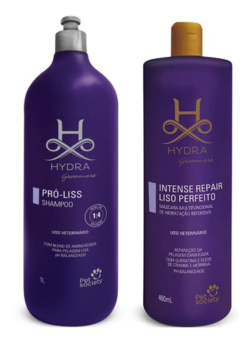 Shampoo Hydra Pró Liss 1l + Máscara Liso Perfeito 480ml Cães