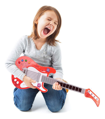 M Sanmersen - Guitarra Para Niños, Sin Cuerda, Juguete Elect