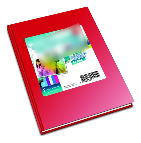  Laprida CUADERNO TAPA DURA 16X21 CUADERNO FORRADO ARAÑA 50 hojas  rayadas 0 materias unidad x 1 21cm x 16cm color rojo