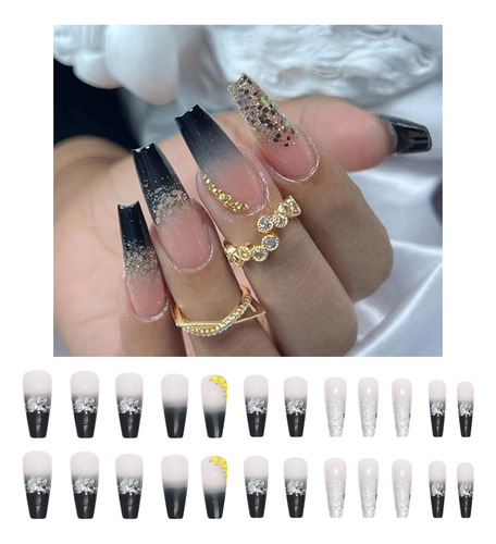 Uñas Postizas Pegamento De Uñas Postizas Decoradas Color Z706