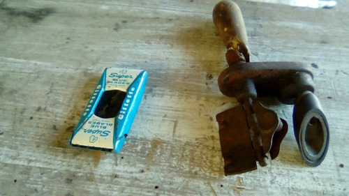 Antiguo Herramienta Afilador De Hoja Afeitar Guillette